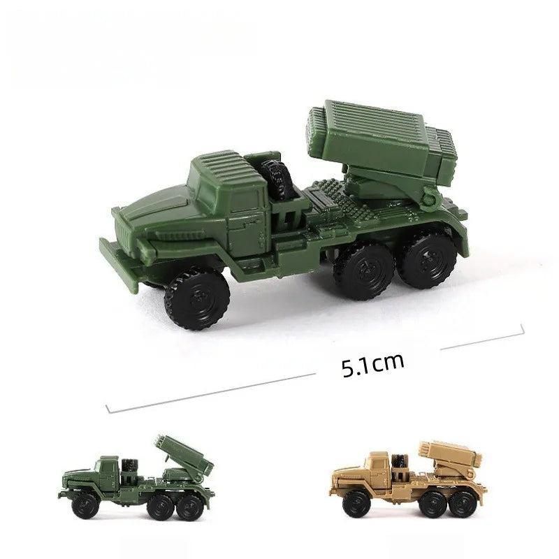 1 144 5cm Classic Tank Model WWII Soviet BM21 Italian B1 Destroyer US M35
