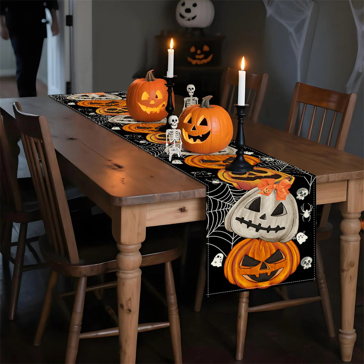 1Pcs Bohemian Halloween Theme Table Runner Decoration