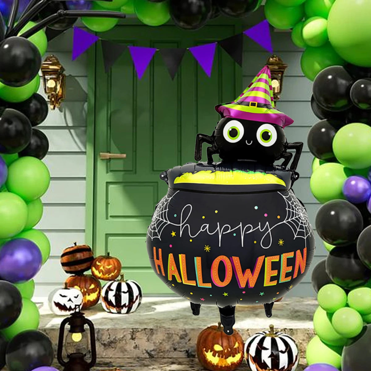 1pc 2pcs Halloween Spider Medicinal Pot Balloon Halloween Party Birthday