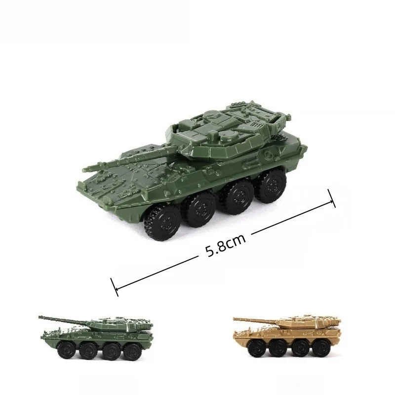 1 144 5cm Classic Tank Model WWII Soviet BM21 Italian B1 Destroyer US M35