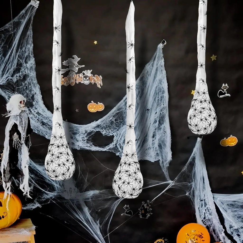 Halloween Glowing Spider Egg Hanging Light Web Prop