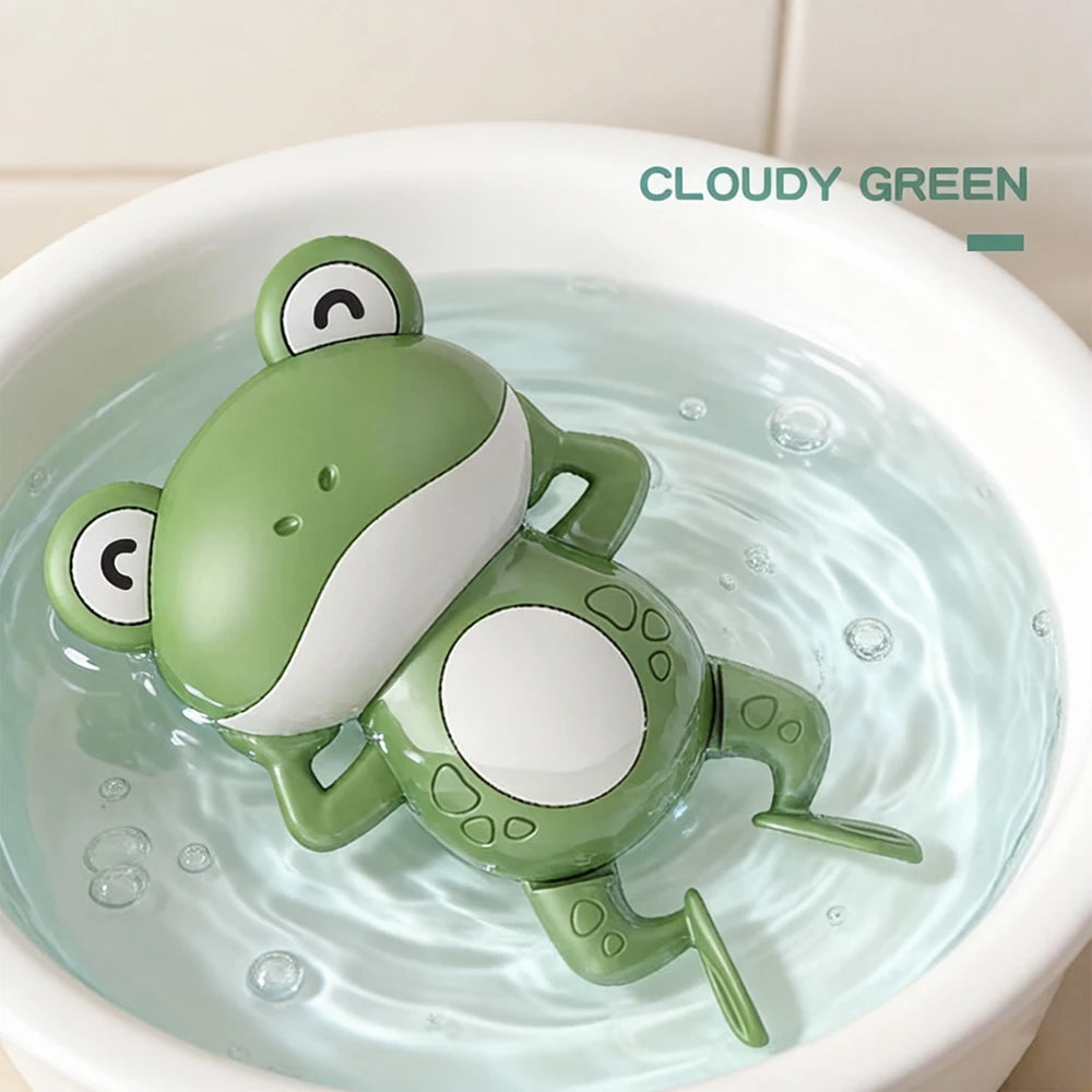 Wind Up Swimming Frog Kids Bath Toy Cute Cartoon Frog Water Play Toy Toddlers