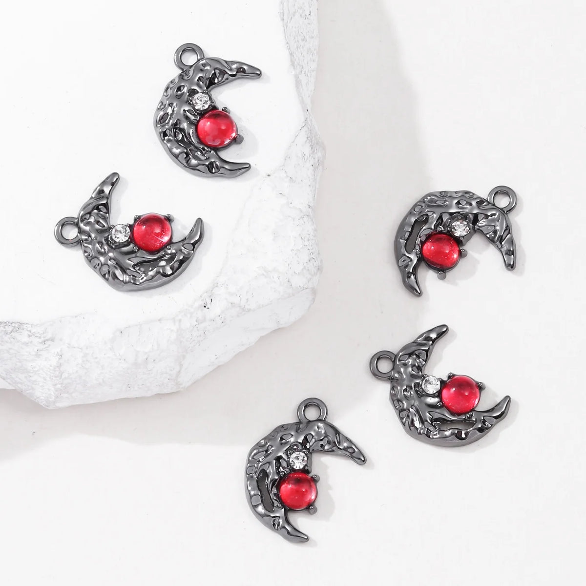 10pcs Dark Gothic Retro Black Butterfly Spider Cross