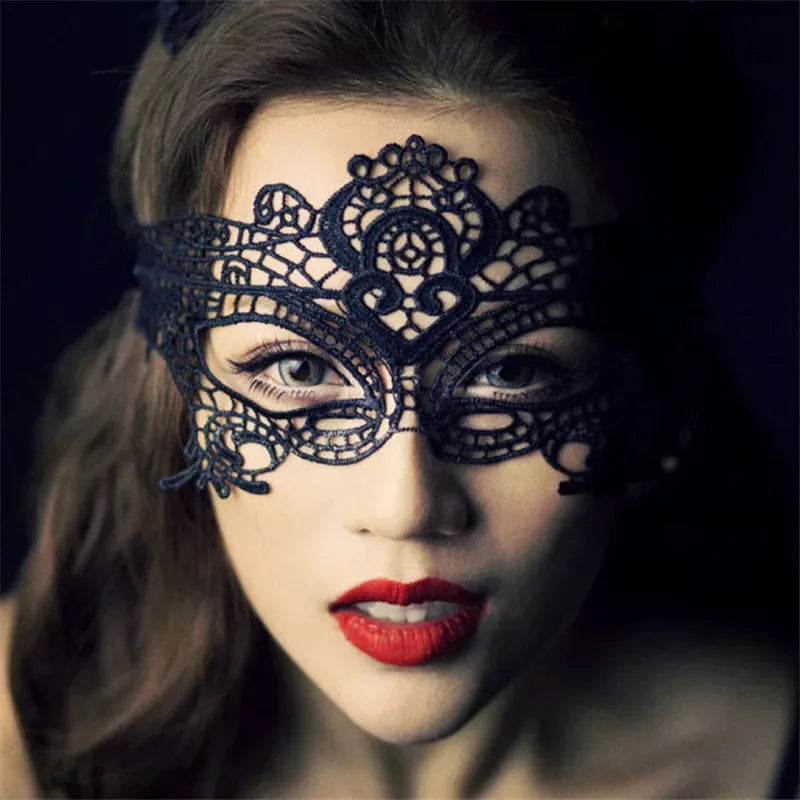 Hollow Out Babydoll Lingerie Lace Mask Lingerie Costumes Female Cosplay