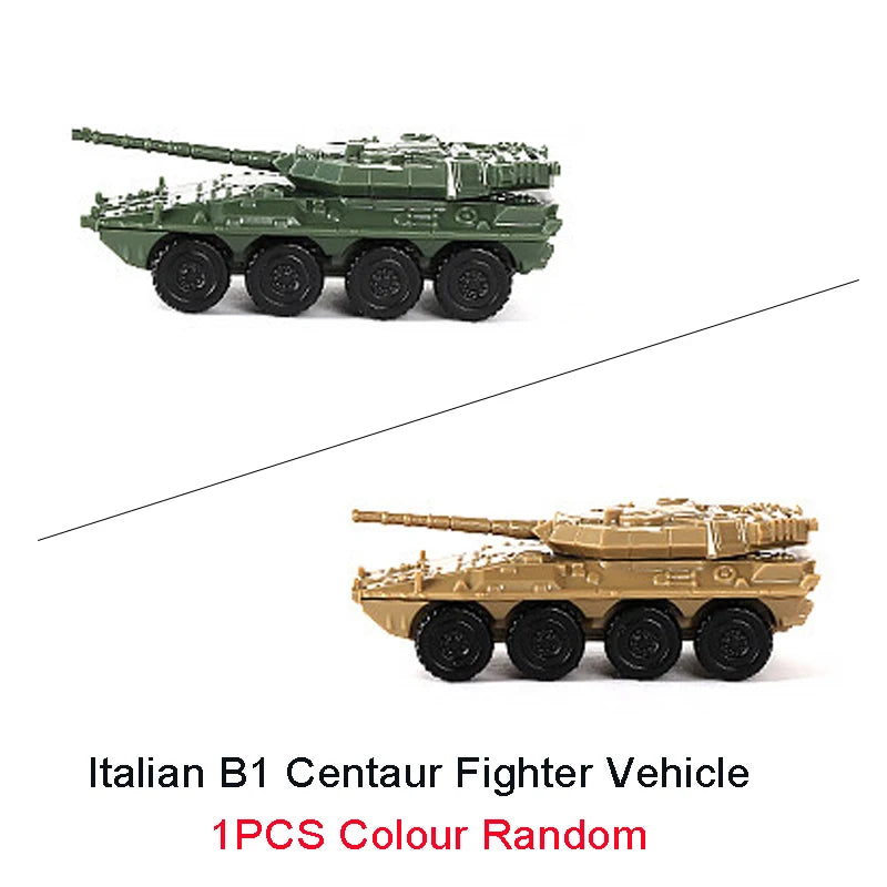 1 144 5cm Classic Tank Model WWII Soviet BM21 Italian B1 Destroyer US M35