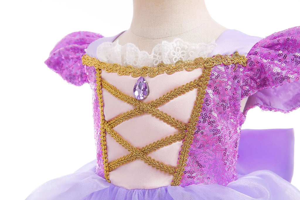 Summer Rapunzel Princess Dress Kids Costume