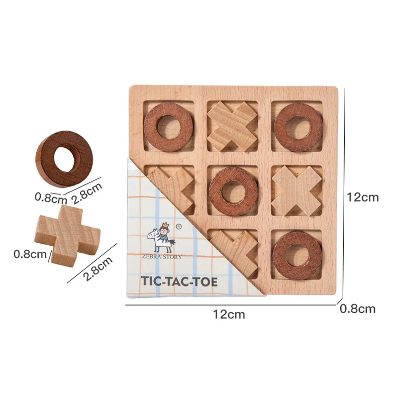 Montessori Play Game Wooden Toy Mini Chess Interaction Puzzle Training Brain