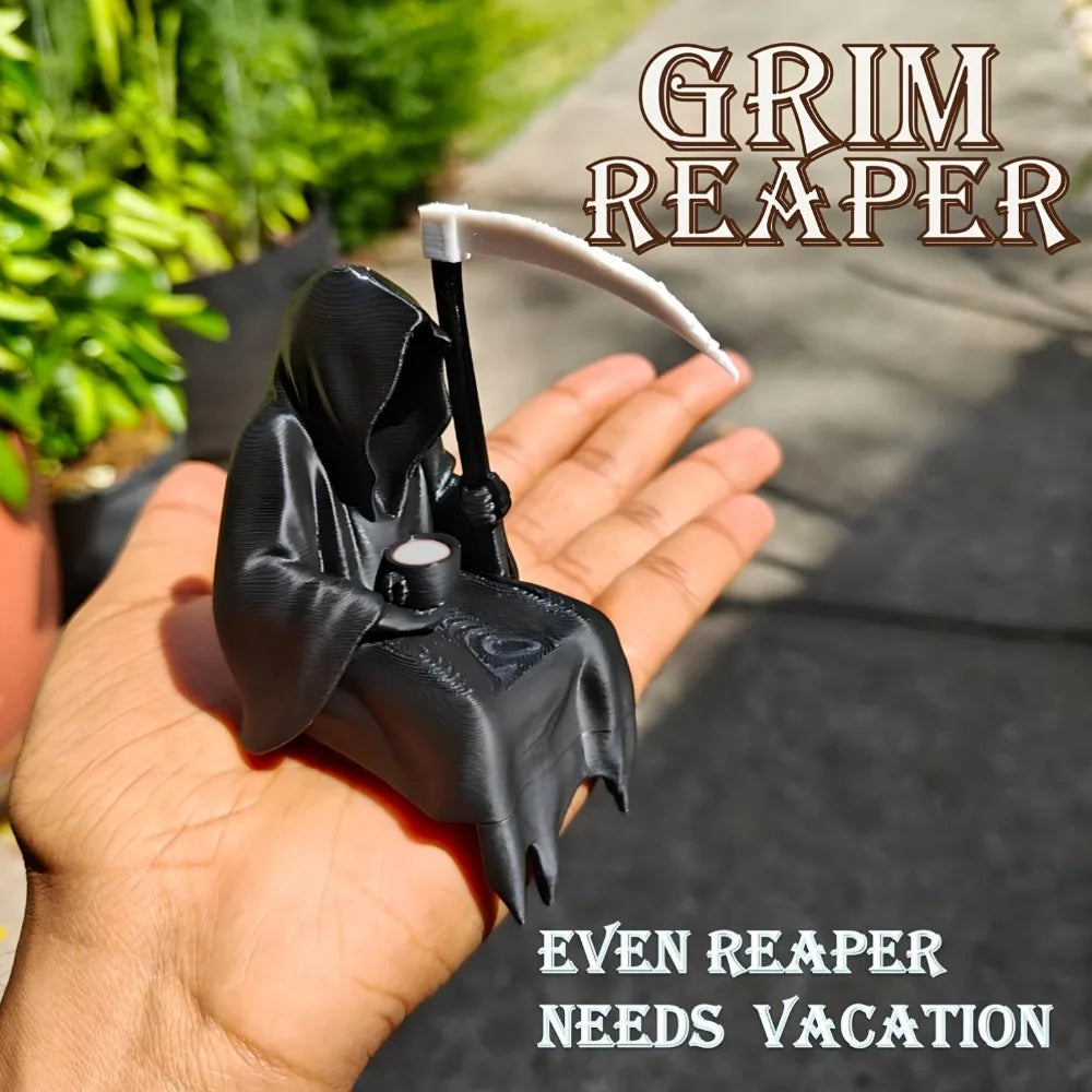 Death also needs a vacation Gothic statue of death dark knight Halloween festival