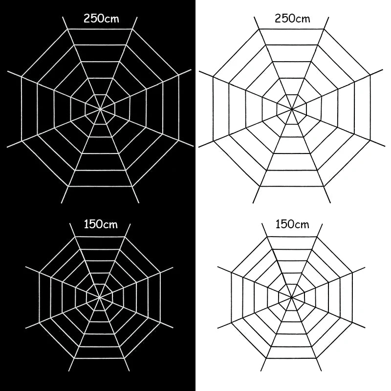 150 250cm Black White Spider Web Giant Stretchy Cobweb Home Bar Garden