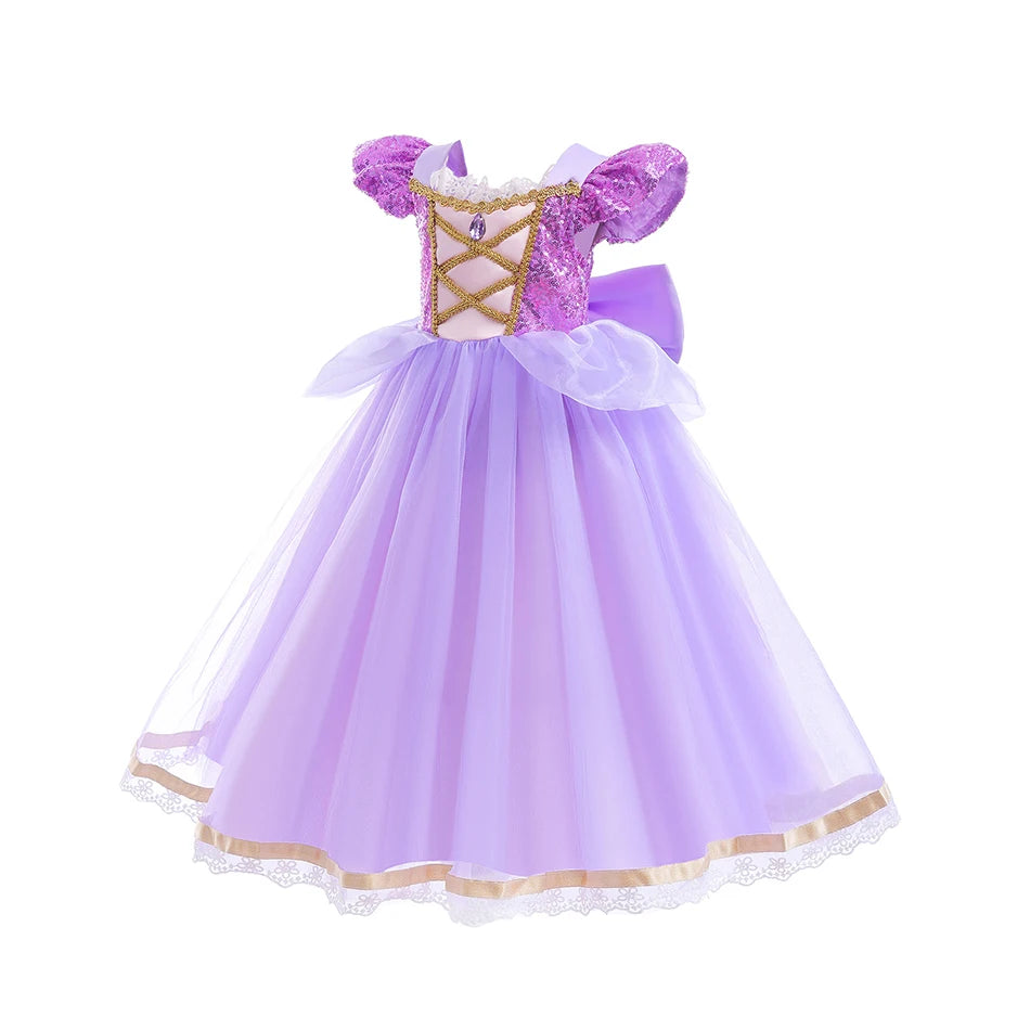 Summer Rapunzel Princess Dress Kids Costume
