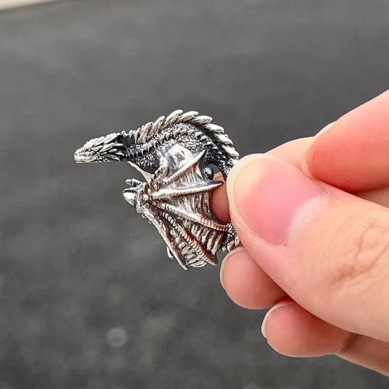 Dragon Rings Gothic Punk Style Pterosaur Wings Adjustable