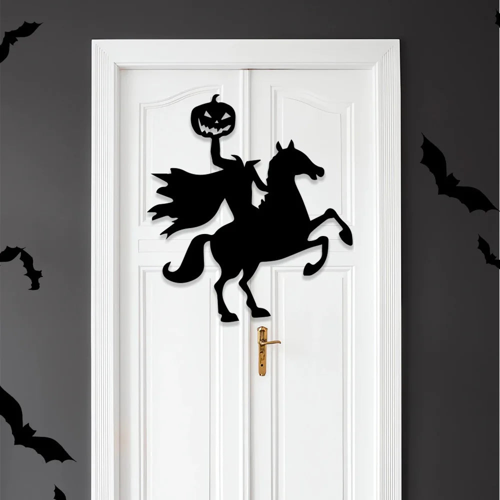 Halloween Decoration Room Door Stickers Window Decor Skeleton Hand Pumpkin DIY