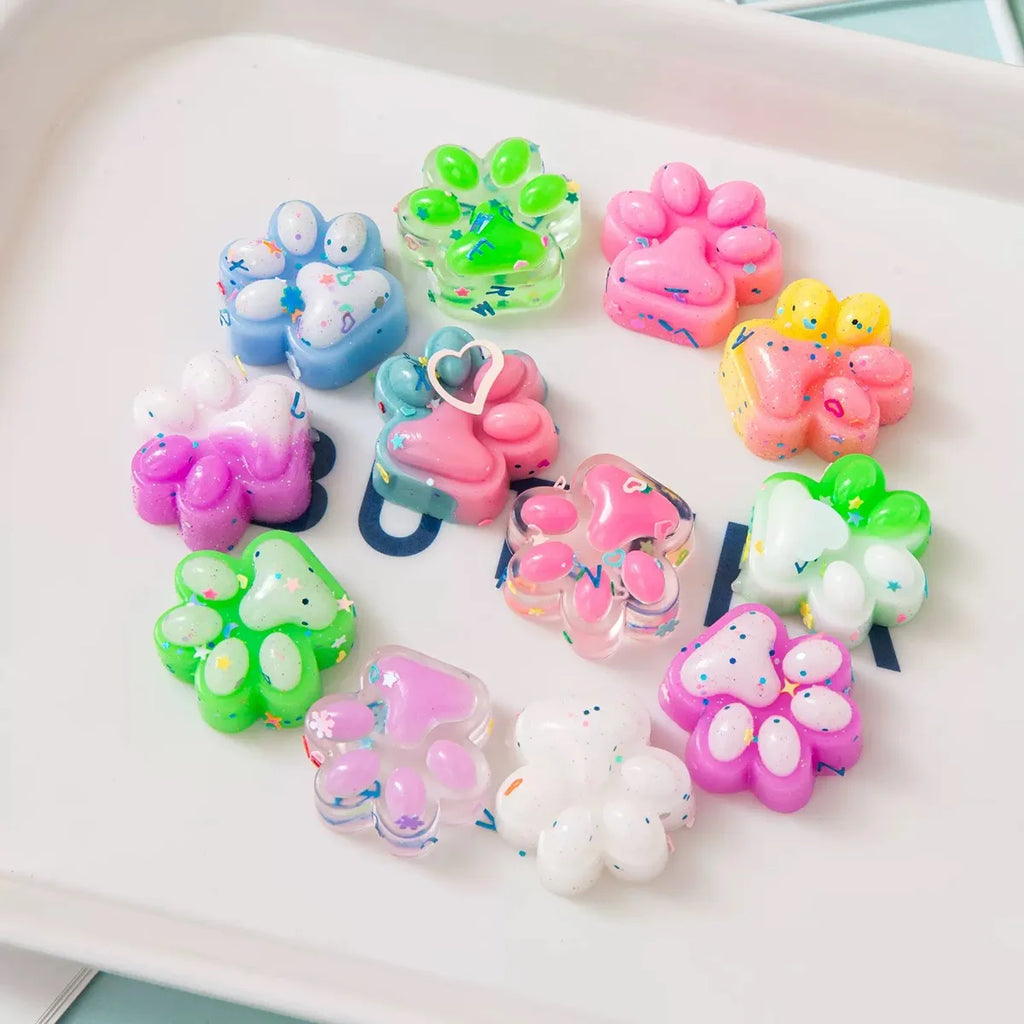 10Pcs Mini Cute Cat Claw Plush Stress Relief Toys