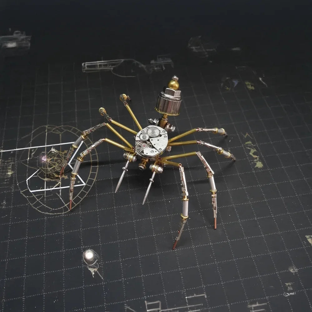 DIY Metal Assembly Spider Model Kit Steampunk Mechanical Insects Jigsaw Spiders