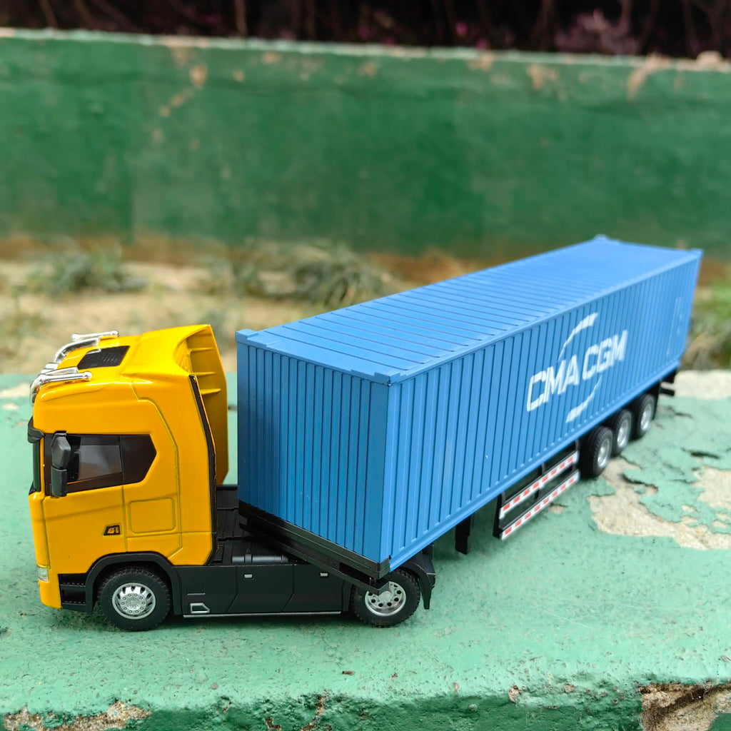 1 50 Simulation Large Truck Toy Car Model Alloy Diecast Transport Container