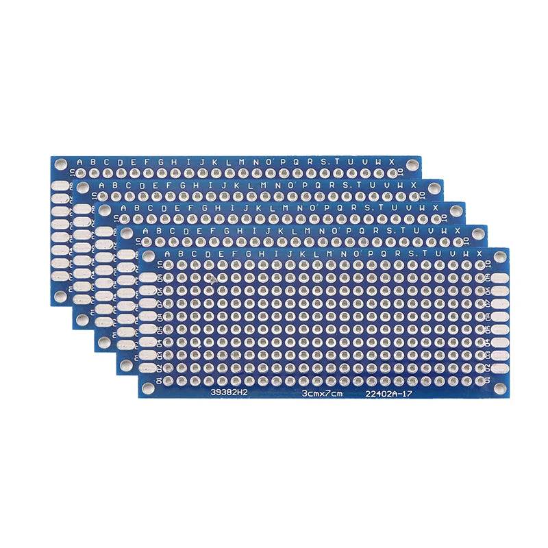 5 10PCS PCB Board Prototype Board Blue 2x8 3x7 4x6 5x7 7x9cm Double Sided