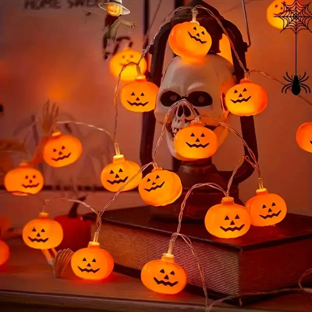 1pc 10/20 LED 3D Pumpkin String Light Halloween