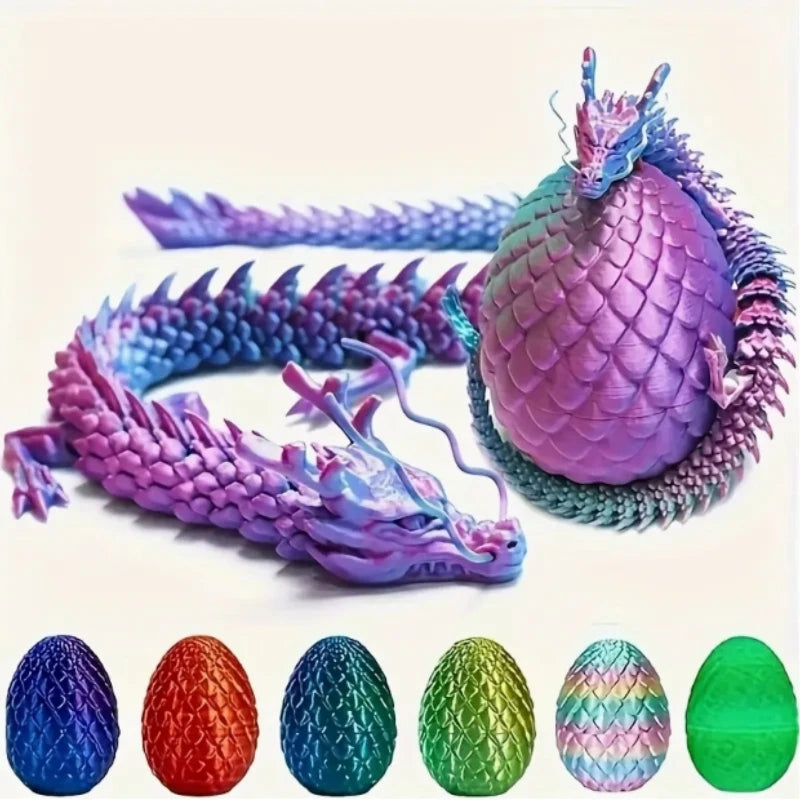 3D Chinese Dragon Surprise Egg Mini Movable Joint Decor Cute Collectible