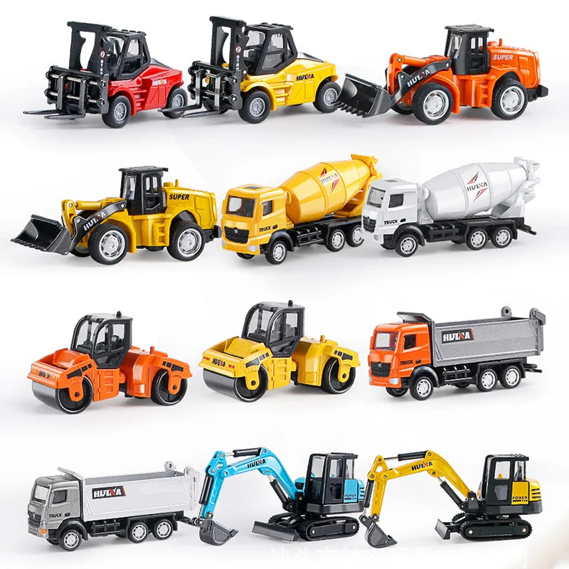Huina 1:80 Alloy Engineering Car Model Excavator Dumper Dump Truck Loader