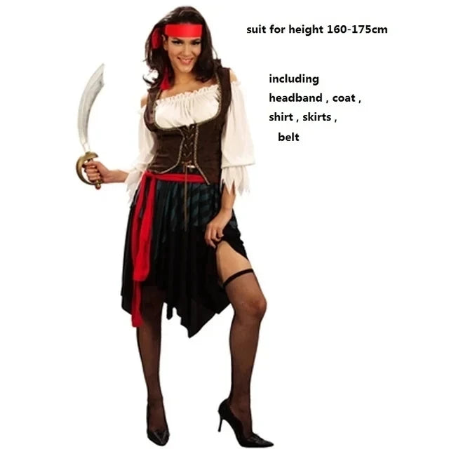 Pirate Cosplay Costume Captain Jack Sparrow