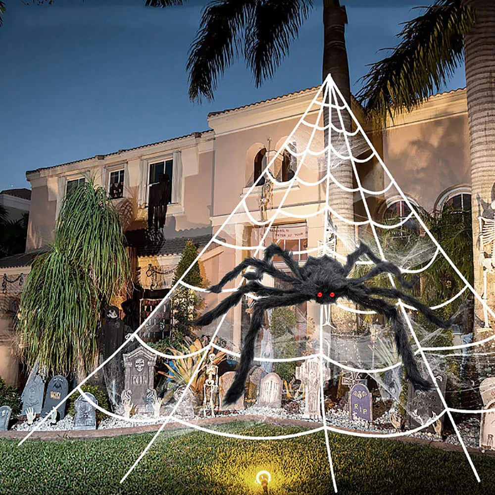 Halloween Triangle Spider Web 5m Simulation Prop