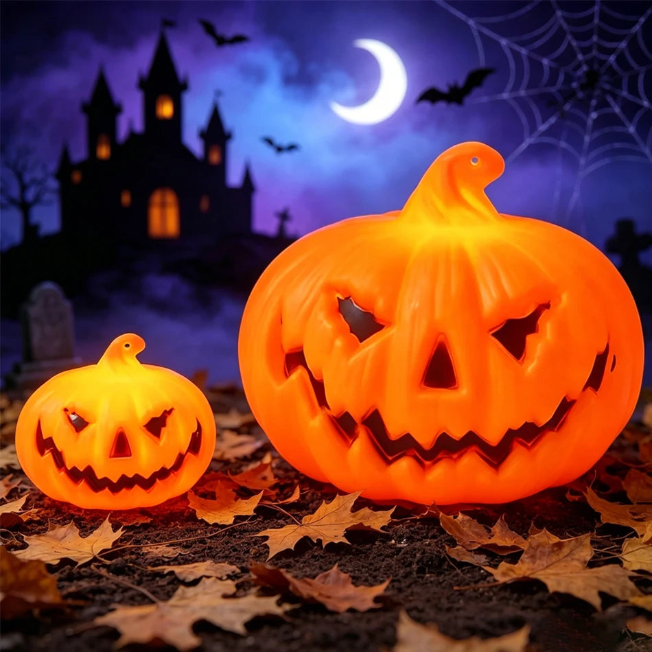 Flameless LED Pumpkin Lamp Halloween Decor