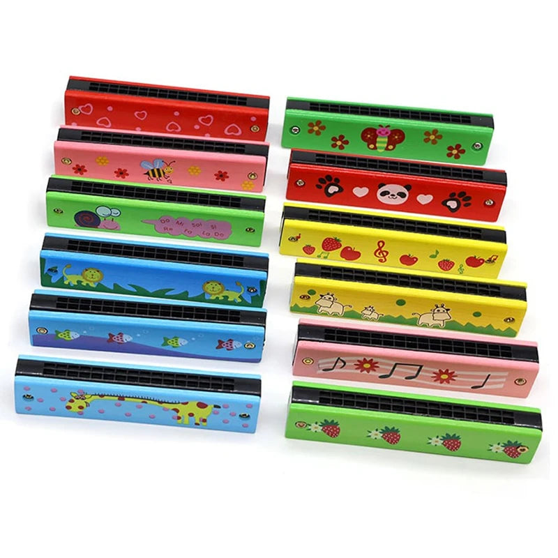Wooden Children's Harmonica Musical Toy