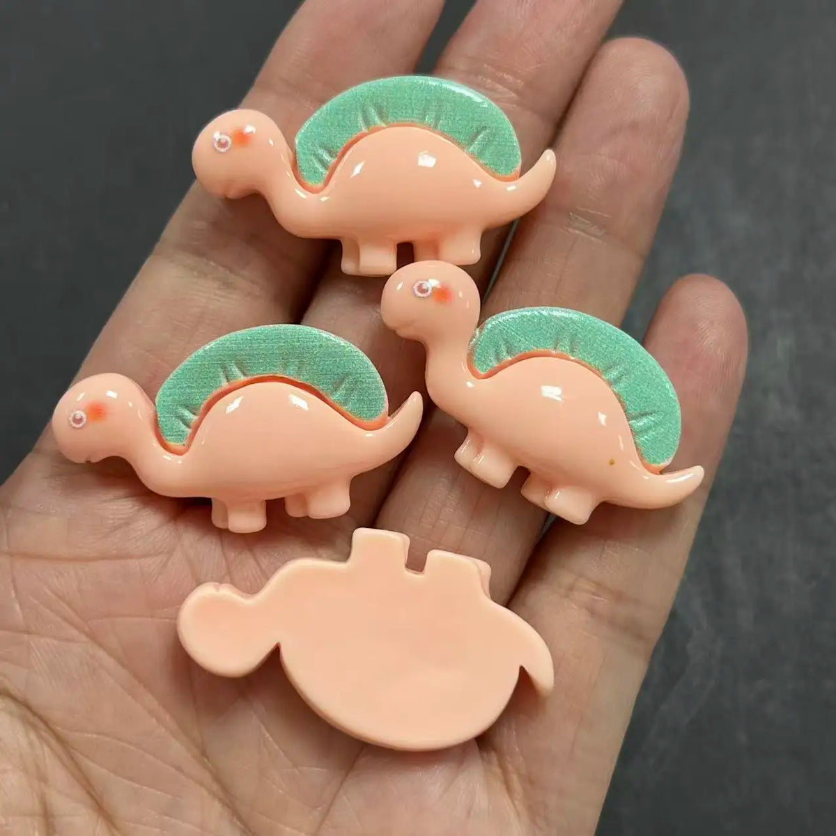 10pcs Macaron Color Skull Bow Skeleton Resin Handmade