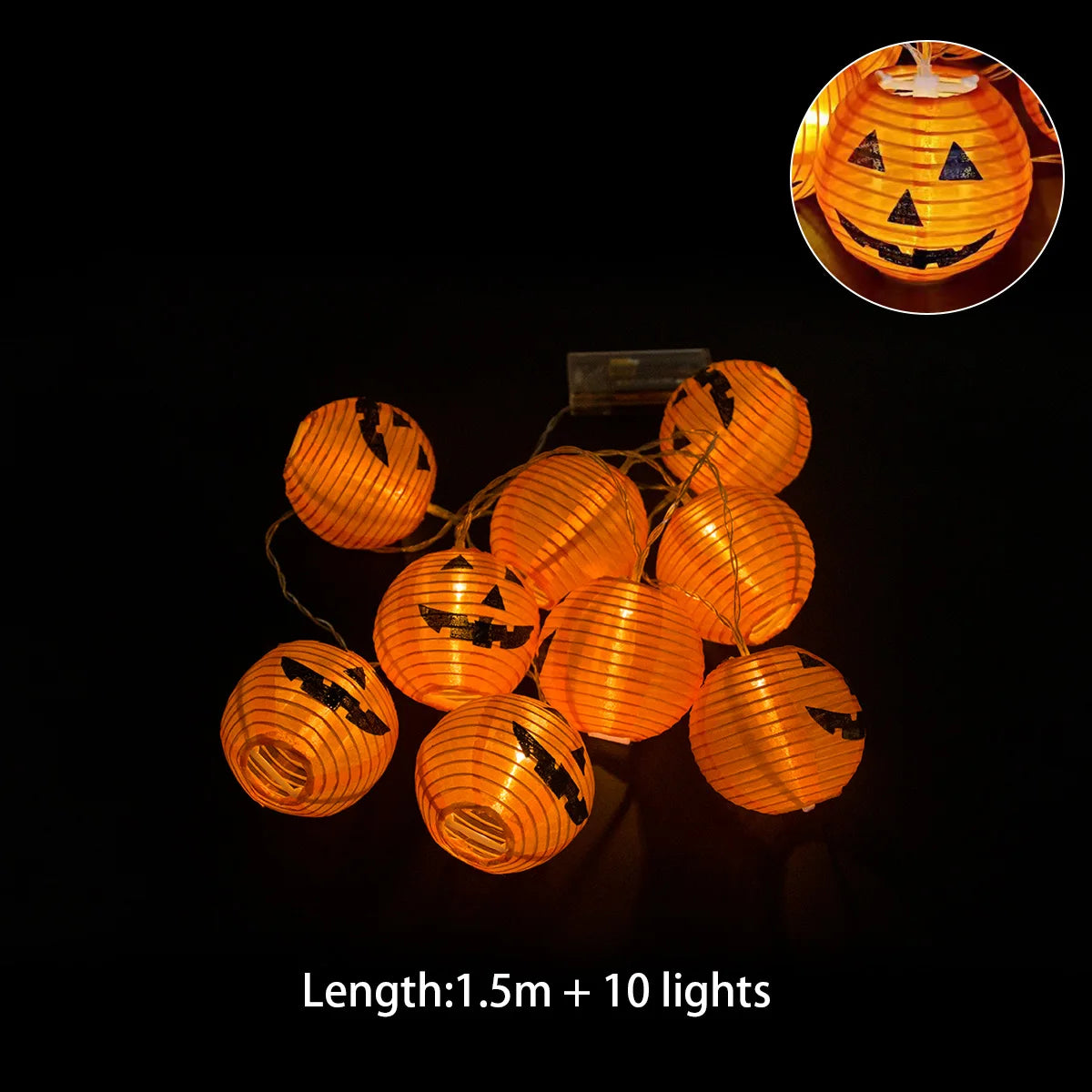 1.5m 10LED Horror Black Crow Bat LED Lights Halloween Party String Fairy Lights