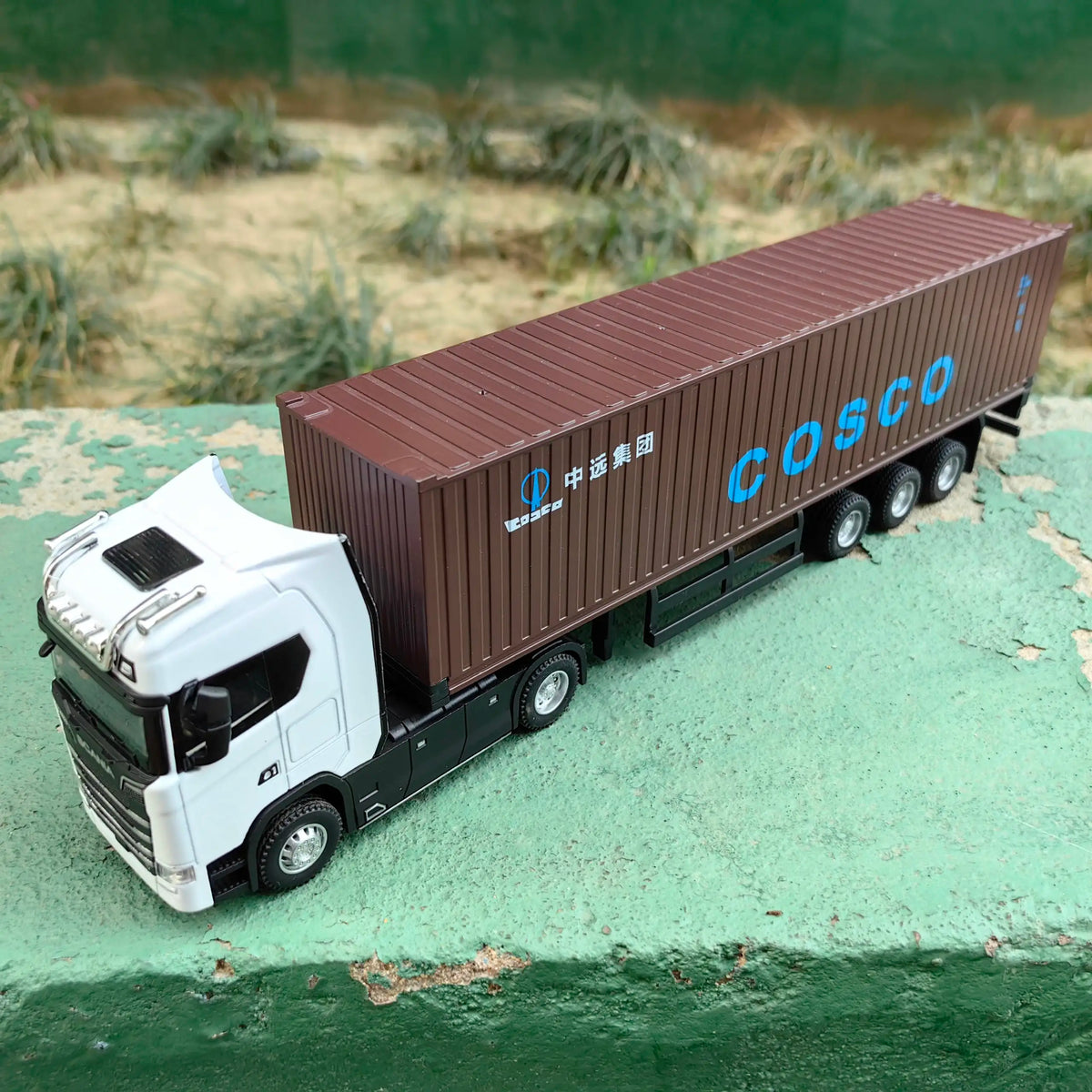 1 50 Simulation Large Truck Toy Car Model Alloy Diecast Transport Container