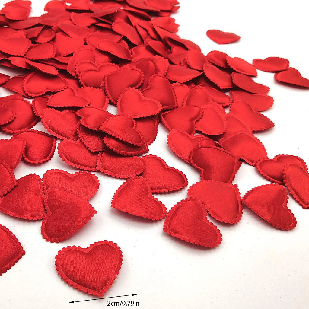 Valentine's Day 200Pcs Romantic Padded Fabric Throwing Petals Love Hearts