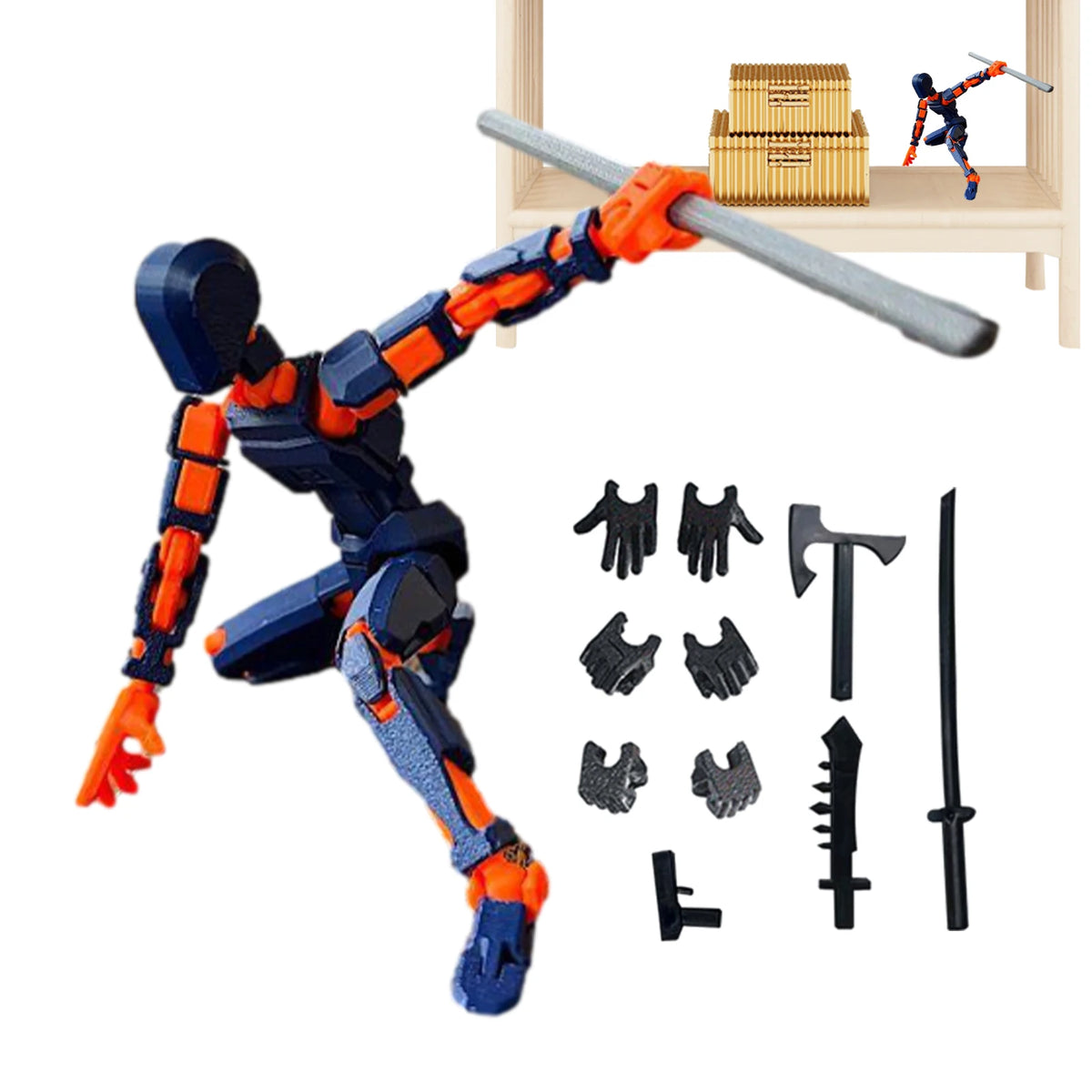 13 Joints Articulate Action Figure Poseable Dummy Doll