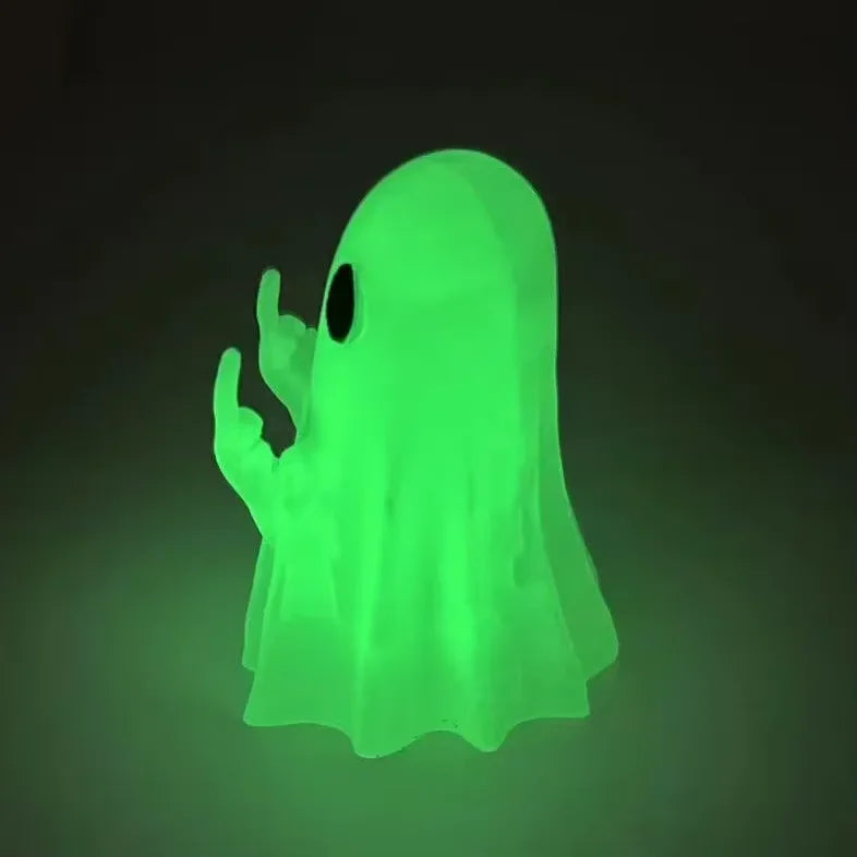 Luminous Middle Finger Ghost Statue Humorous Ornament